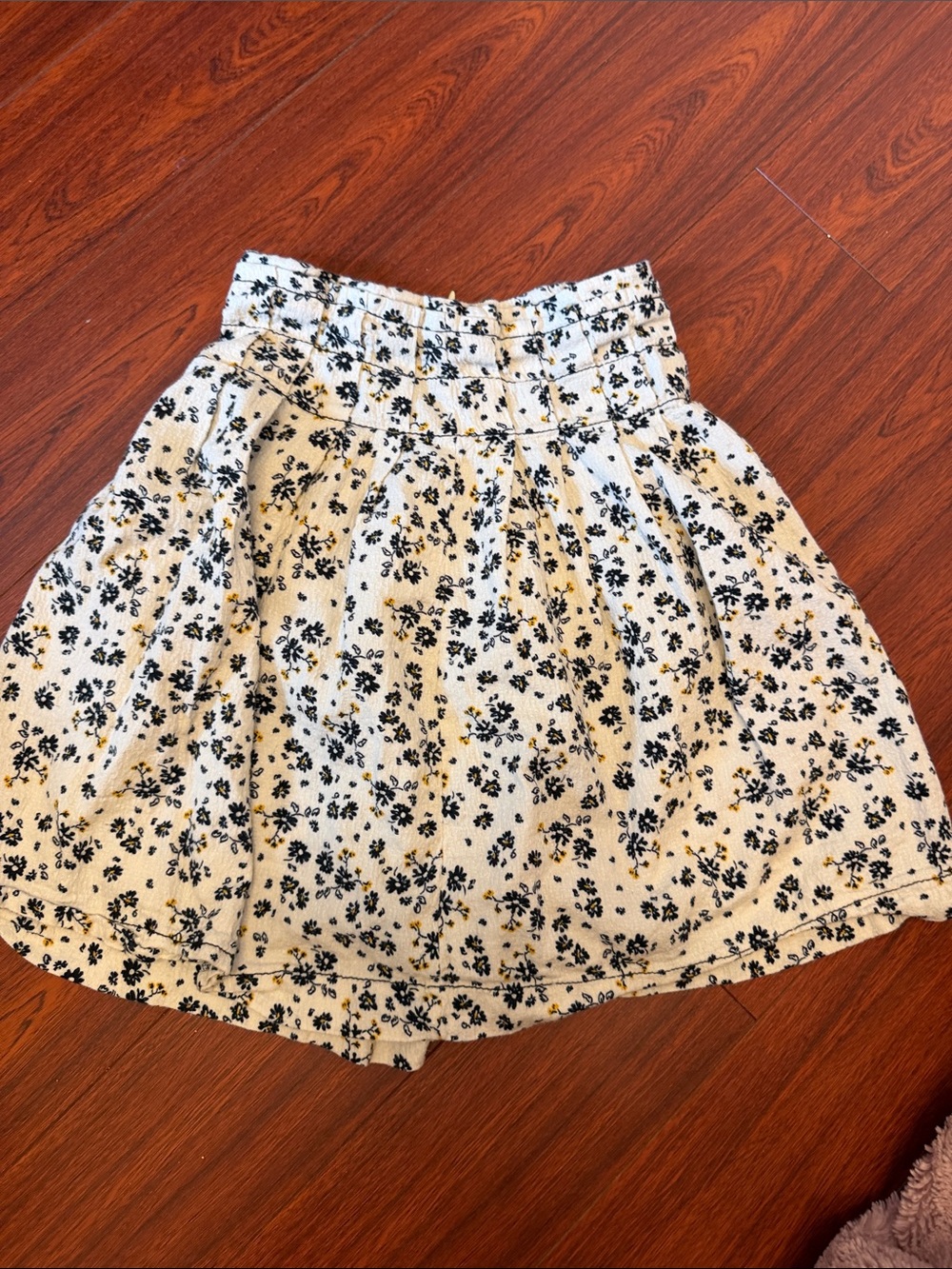 Zara girls Cream Floral Skirt - Casual High-Waist
